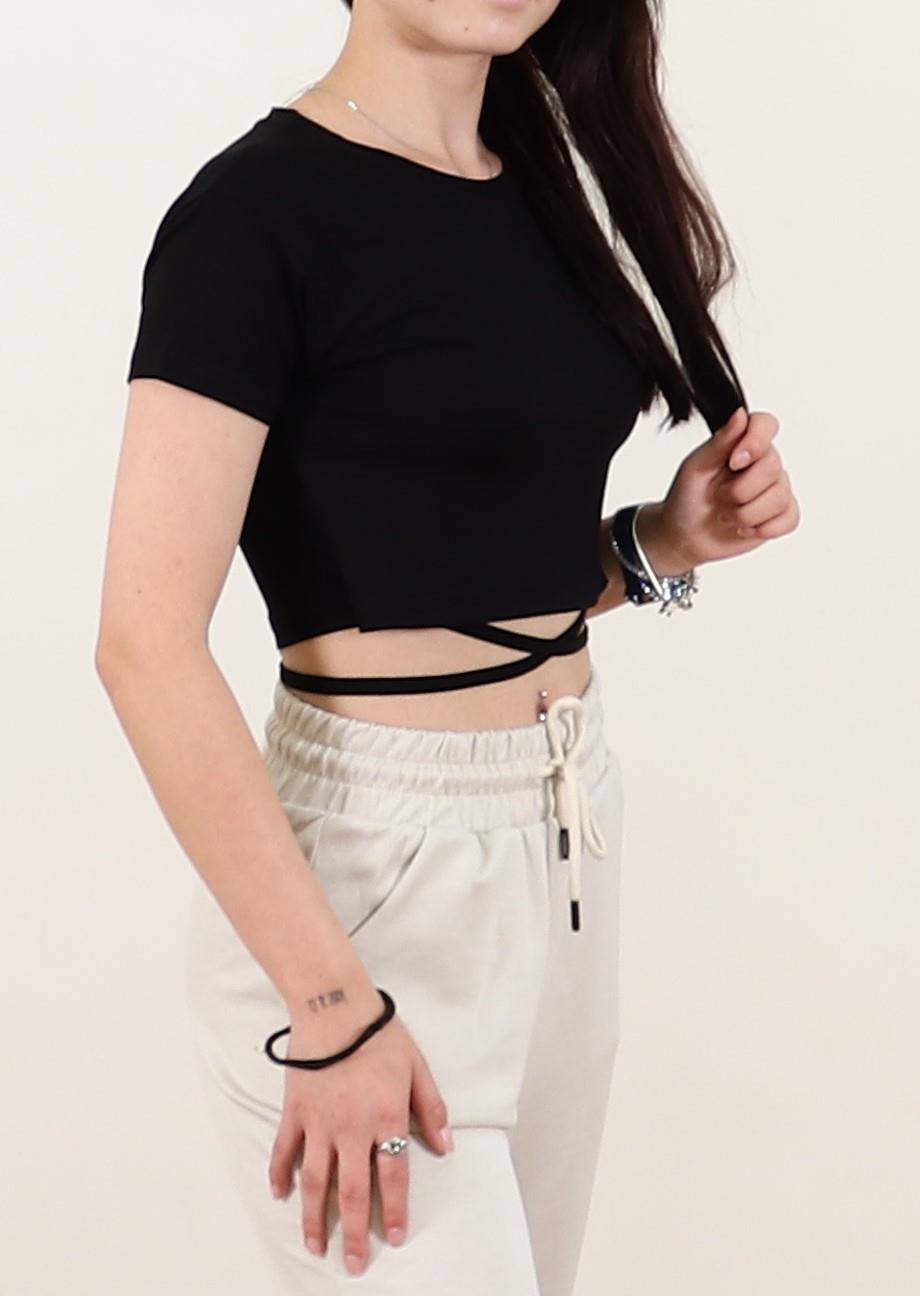 BİSİKLET YAKA BAĞLAMALI CROP