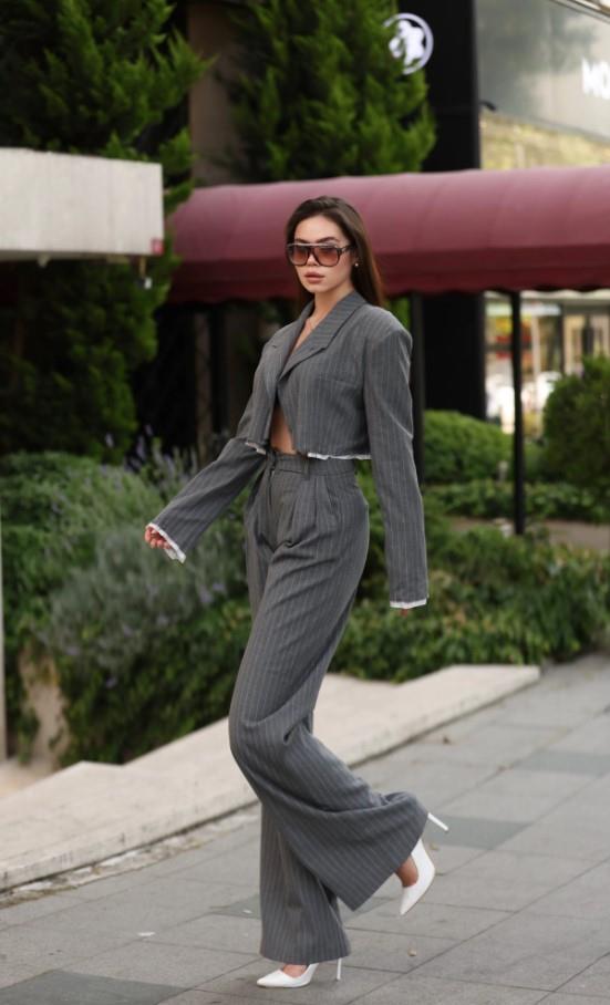CROP CEKET PANTOLON TAKIM