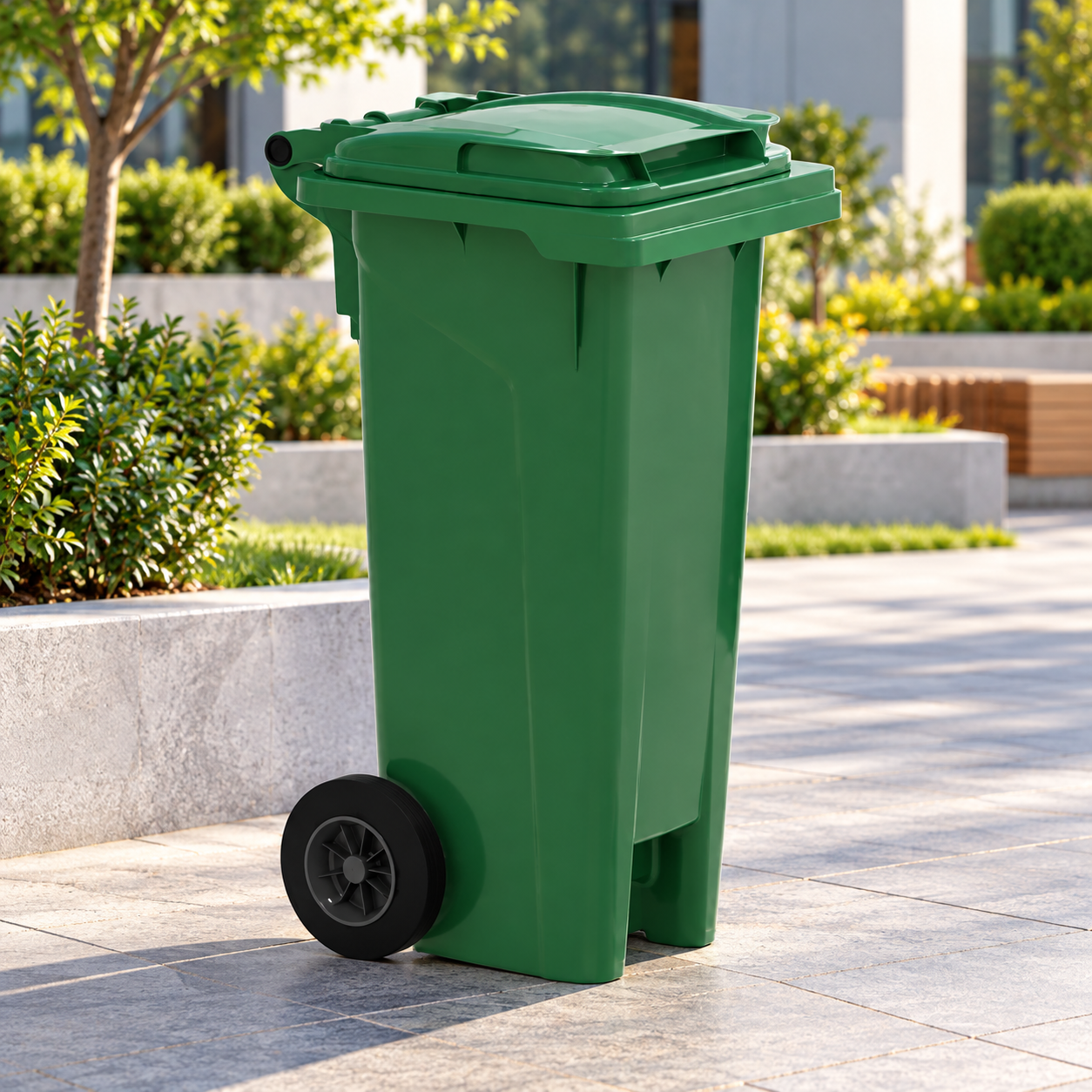 80 Litre Urban İki Tekerlekli Plastik Çöp Konteyneri