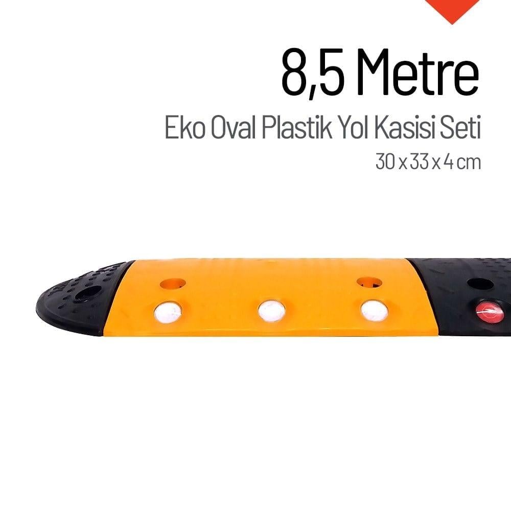 8,5 Metre Oval Plastik Hız Kesici Set | Modüler Yol Kasisi Çözümü