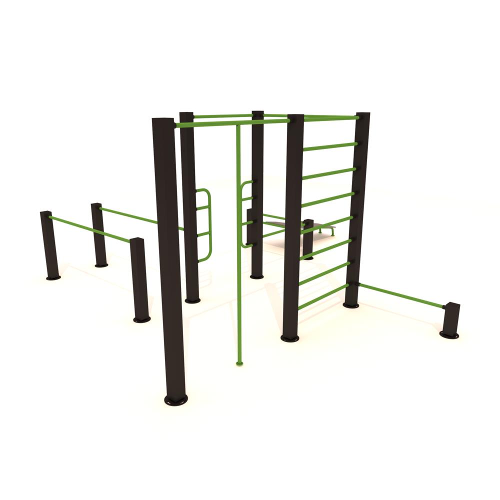 Workout Fitness Station FST-101 – 10-Person Outdoor Exercise Unit