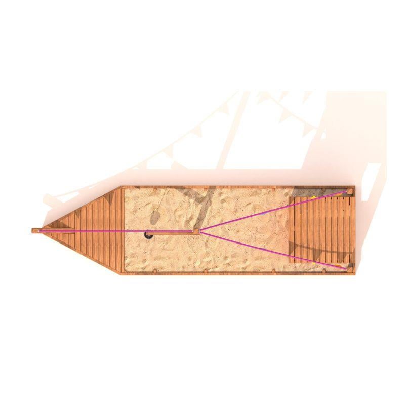 Wooden Childrens Sand Ship Playground SG28 – Play Area with Colorful Flags