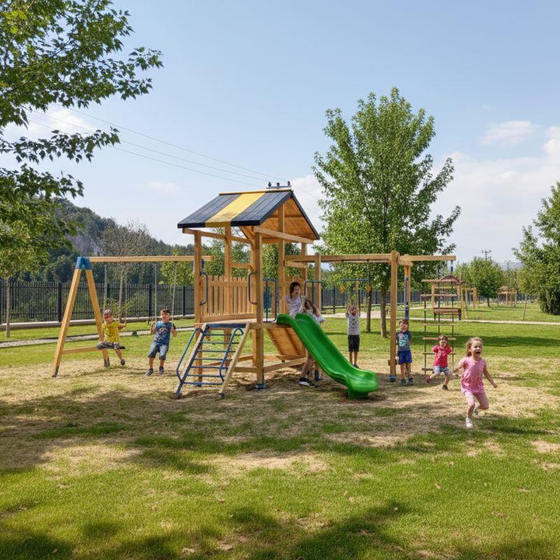 Ahşap Çocuk Parkı SGT106, Tırmanma Aktiviteli Model