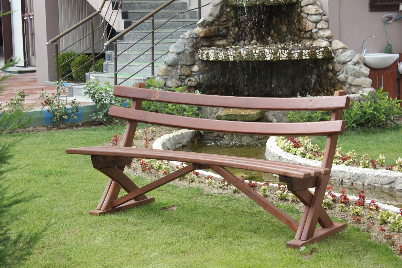 Ahşap Bank, Bahçe Oturma Bankı 185 cm