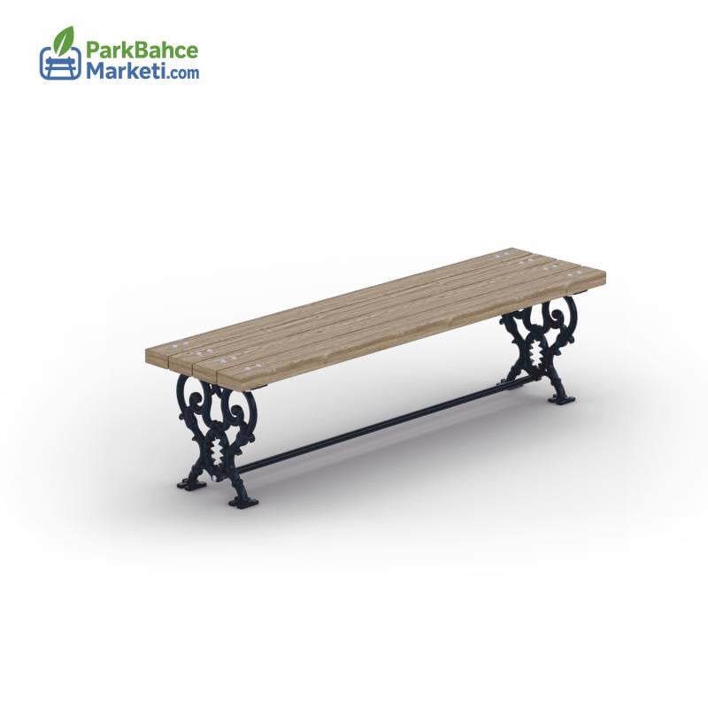 Backless Urban Bench with Cast Aluminum Body