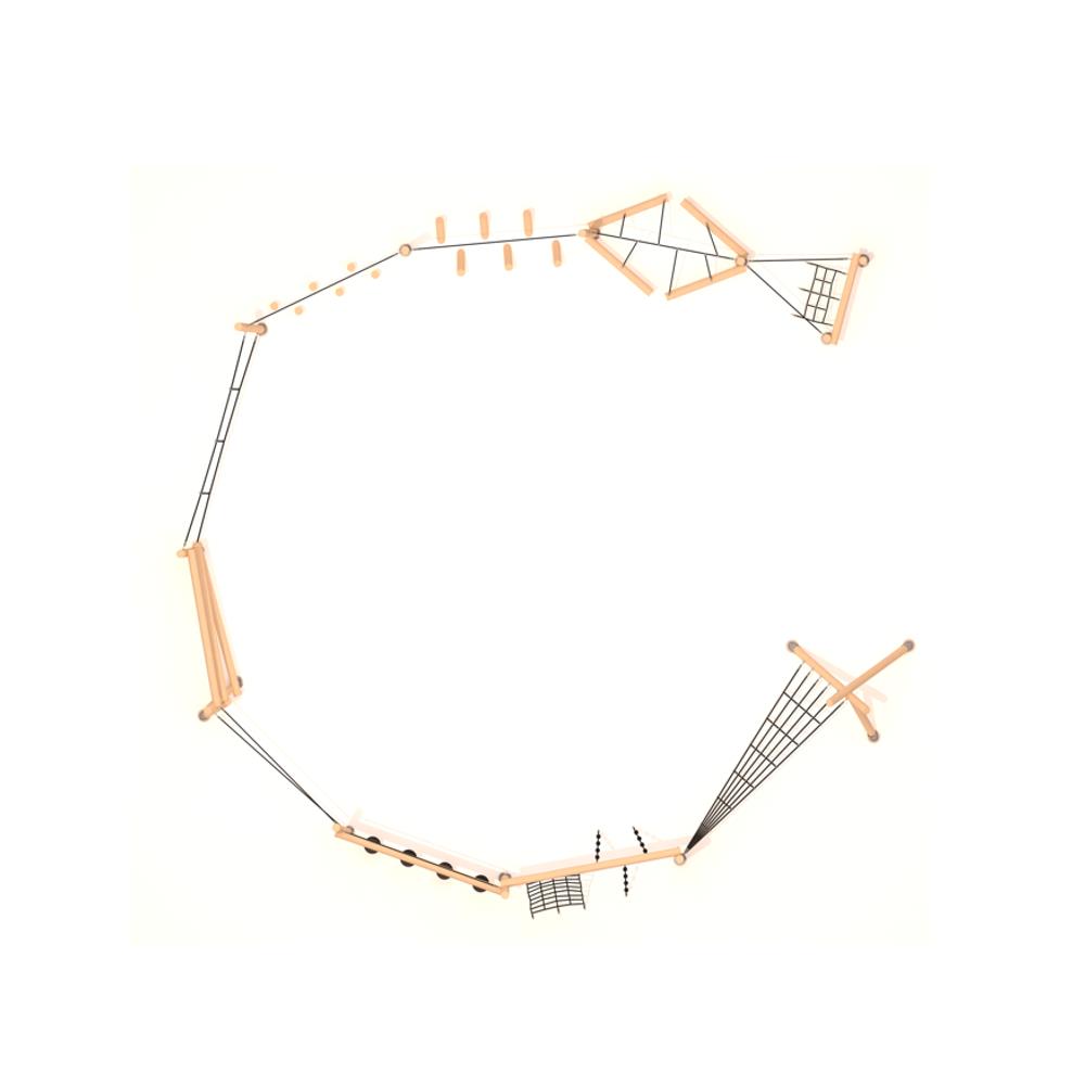 Ahşap Survivor Parkuru SG208, Tırmanma ve Denge Modülleri