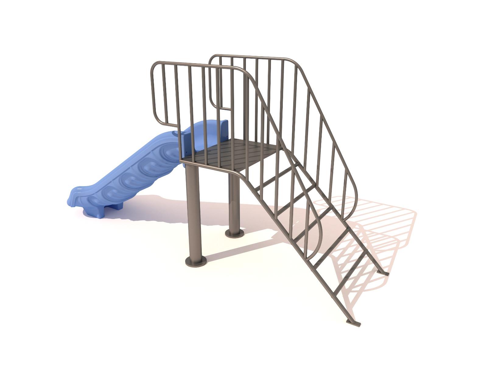 Bahçe ve Park Tipi Metal Çocuk Kaydırağı TK03 – Mavi Model