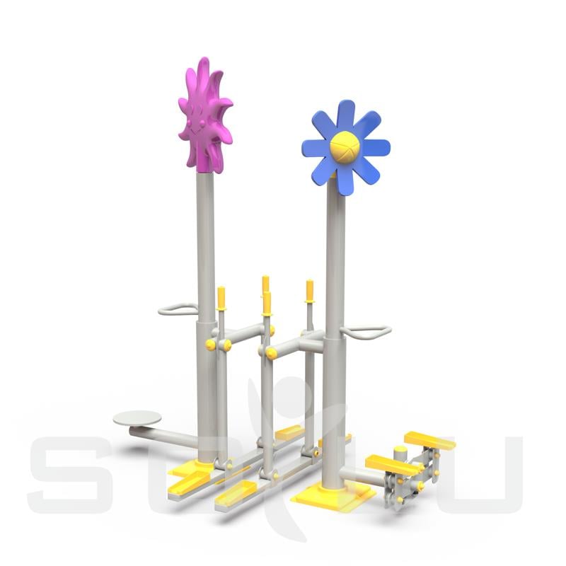 Çocuk Fitness Seti, Bel Esnetme Aleti, Havada Yürüyüş Aleti (2li), Step Aleti