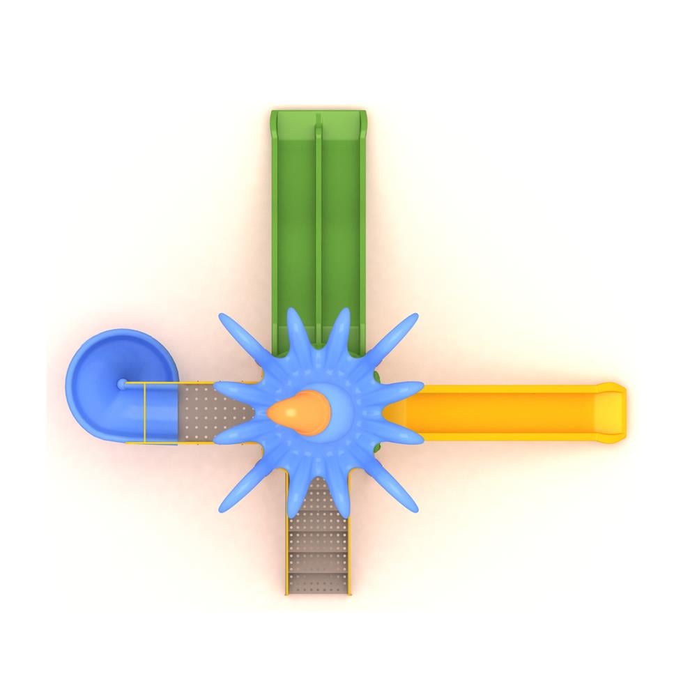 Çocuk Oyun Grubu 6x5m, Üç Kaydıraklı Ahtapot Çatılı