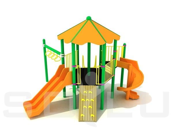 Dış Mekan Çocuk Oyun Parkı 6x5m, Altıgen Çatılı Model
