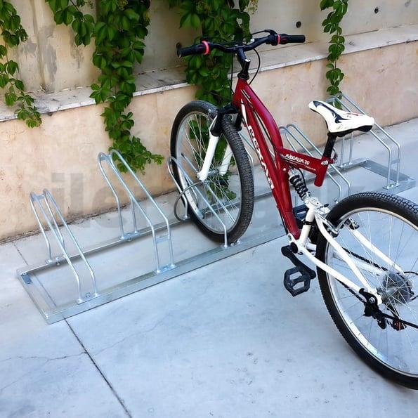 6-Bike Parking Rack – Heavy-Duty Galvanized Steel (40x210 cm)