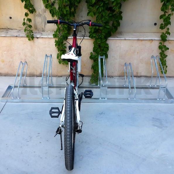 6-Bike Parking Rack – Heavy-Duty Galvanized Steel (40x210 cm)