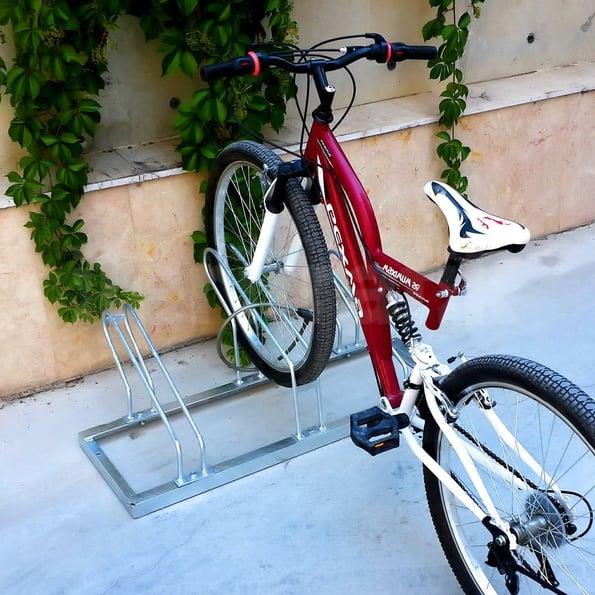 Bisiklet Park Yeri Üçlü Galvaniz, Park Sehpası 40x105 cm