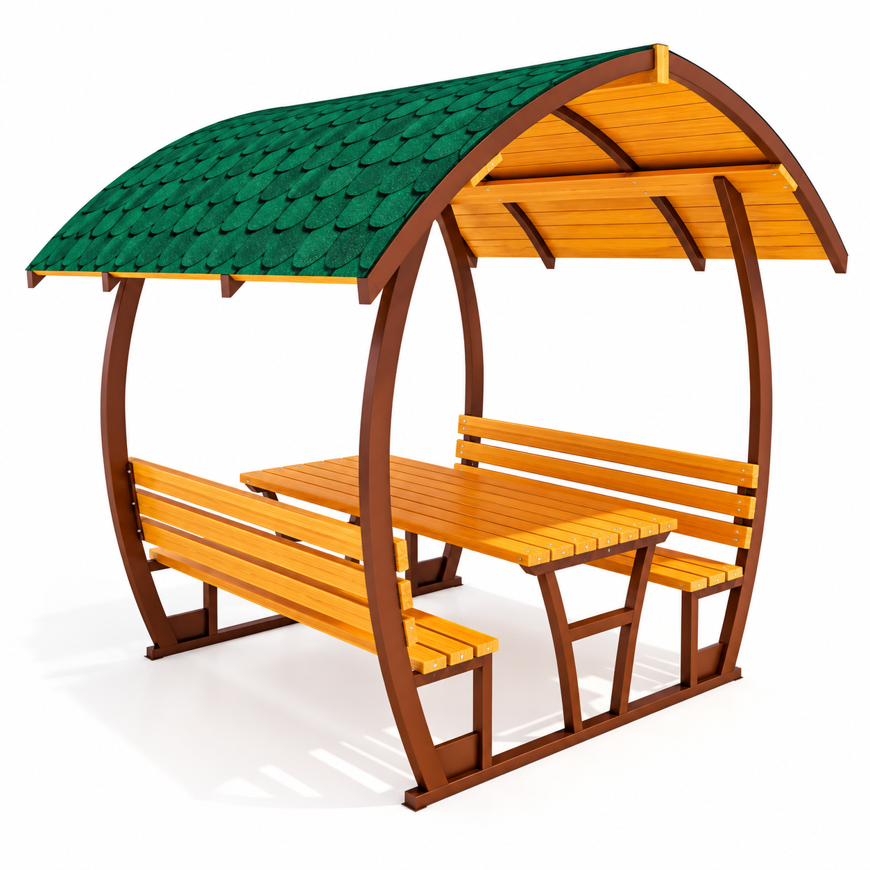 Bombe Roof Metal Picnic Table PTB13M, 8-Seater