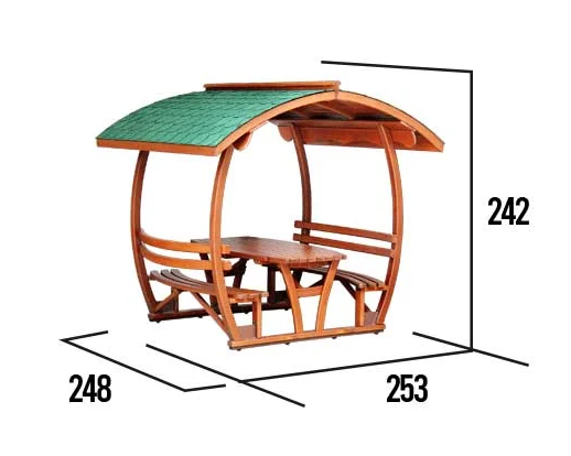Çatılı Piknik Masası Ahşap HRC100