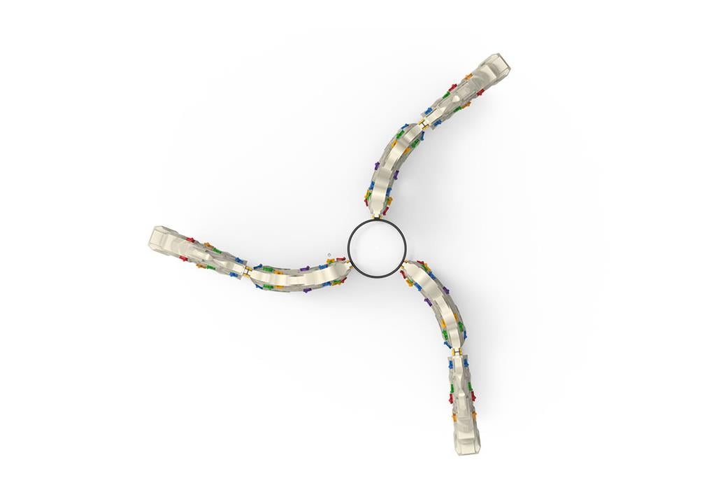 Kaya Tırmanma Duvarı 3 Kollu, Çocuk Oyun Elemanı 450x450cm