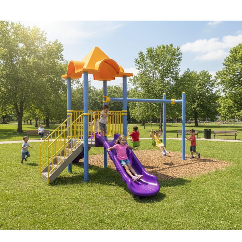 Çocuk Oyun Parkı BOS03, Bir Kuleli Bir Kaydıraklı 5.5x4.5m