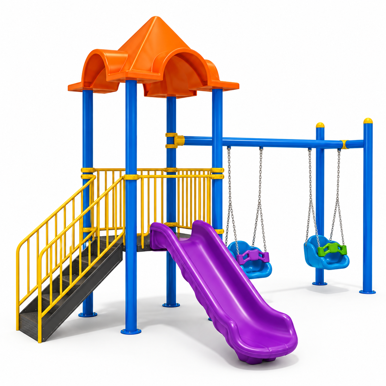 Çocuk Oyun Parkı BOS03, Bir Kuleli Bir Kaydıraklı 5.5x4.5m