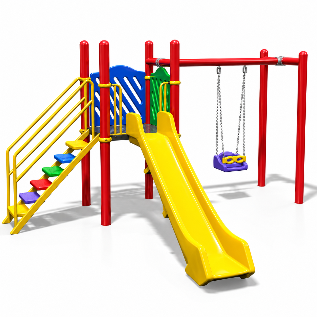 Single-Slide, Single-Swing Eco Playground Set – BOS-03EKO