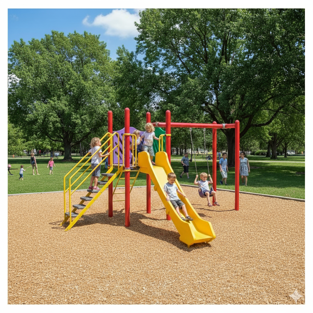 Çocuk Oyun Parkı, Tek Kaydıraklı Tek Salıncaklı Eko Model