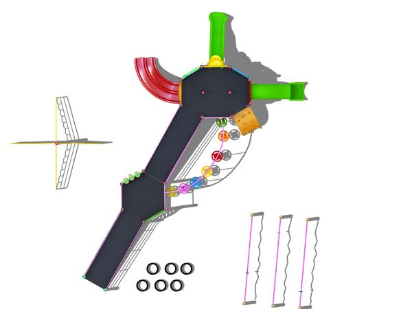 Engelsiz Çocuk Oyun Parkı 10x7m, Çoklu Aktiviteli Model