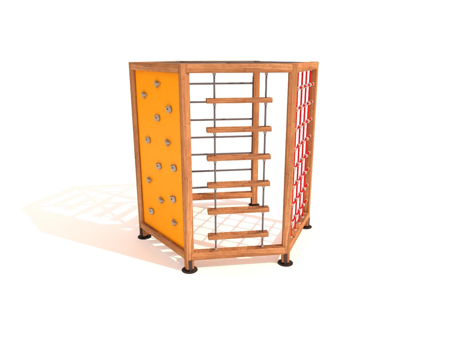 Multi-Functional Wooden Climbing and Play Station