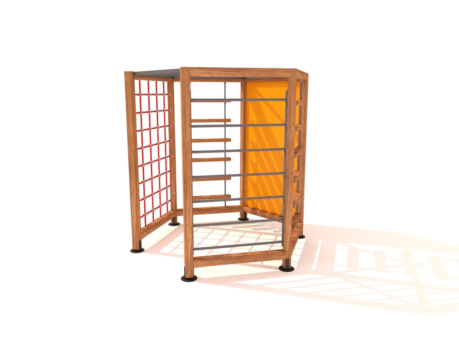 Multi-Functional Wooden Climbing and Play Station