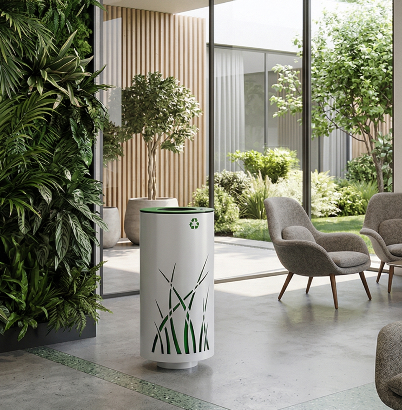 Decorative Laser Cut DKP Sheet Metal Waste Bin