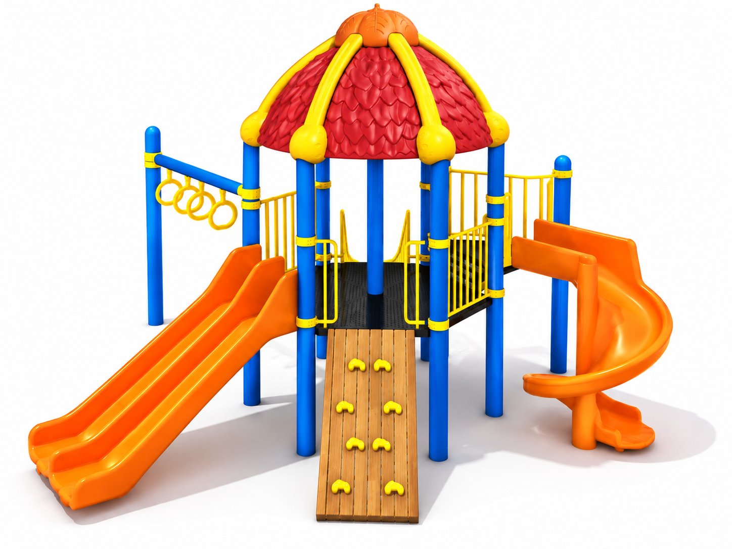 Outdoor Playground Set with Hexagonal Roof – BOS-24 (6x5m)
