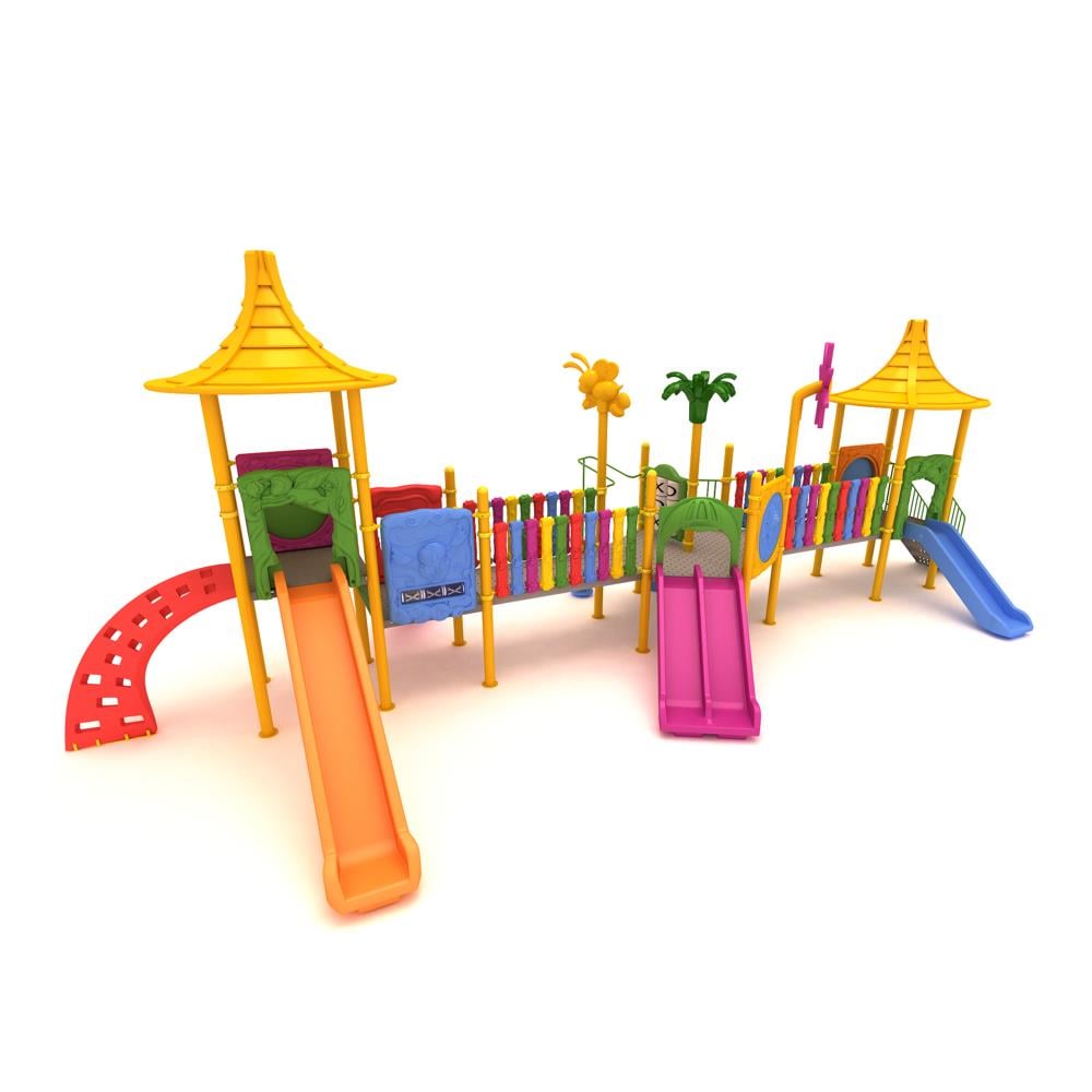 Dış Mekan Çocuk Oyun Parkı 12x5.5m, İki Köprülü Model