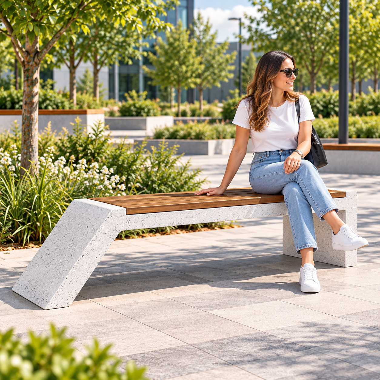 Eğimli Beton Oturma Bankı KMT-400 Modeli