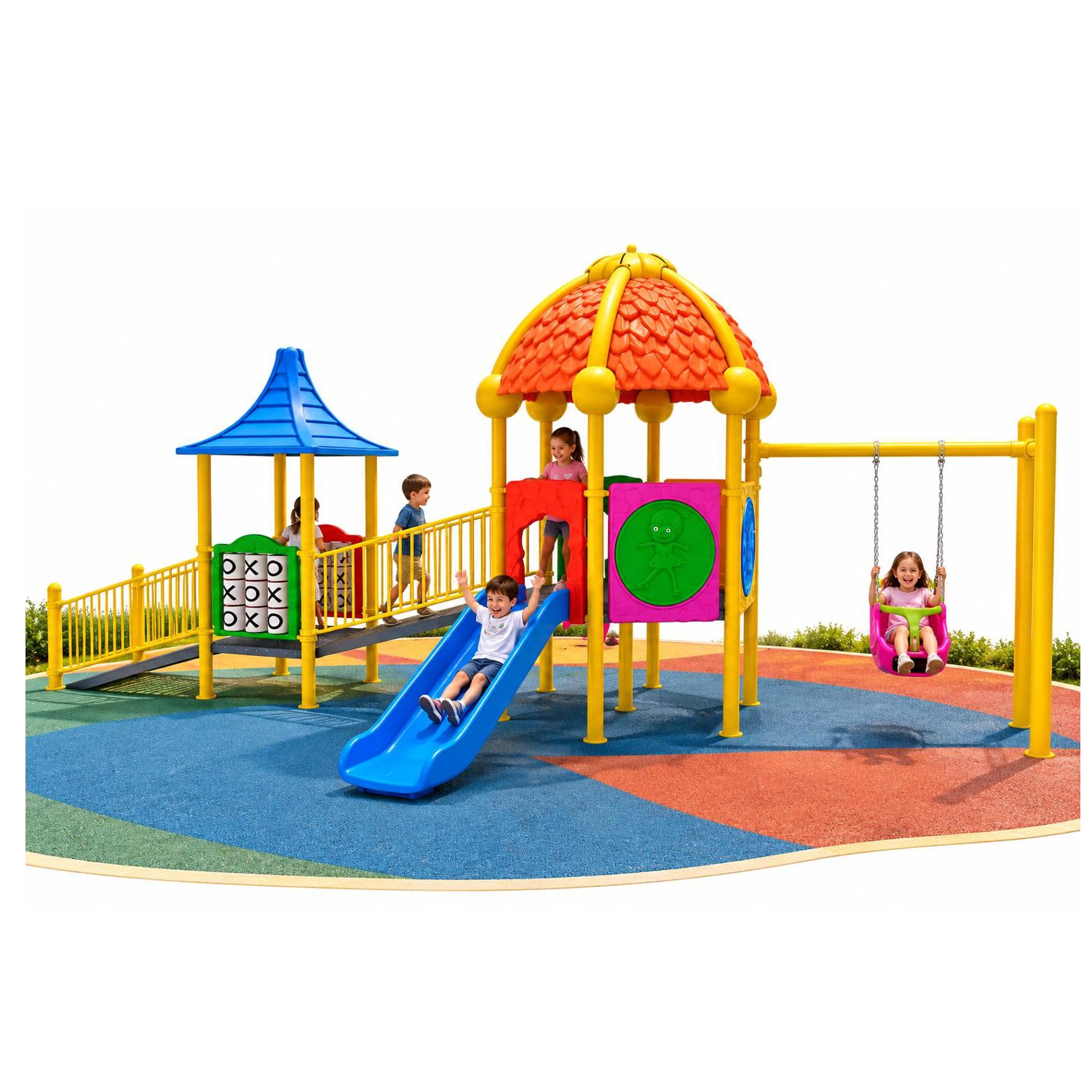 Inclusive Outdoor Playground with Accessible Swing – 10 x 5 m