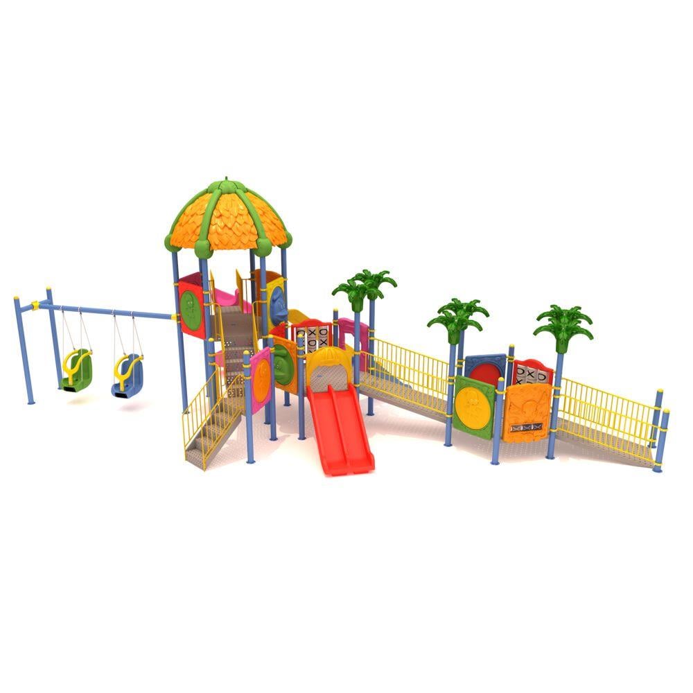 Inclusive Outdoor Playground with Dual Accessible Swings – 15 x 7 m