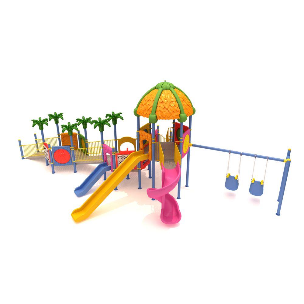 Inclusive Outdoor Playground with Dual Accessible Swings – 15 x 7 m