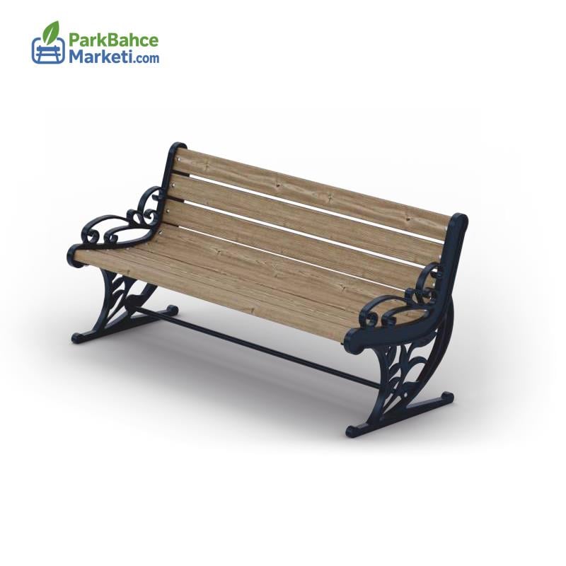 Aesthetic Curved Cast Aluminum Urban Bench