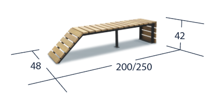 Park Bankı, Ahşap Bank 200 cm