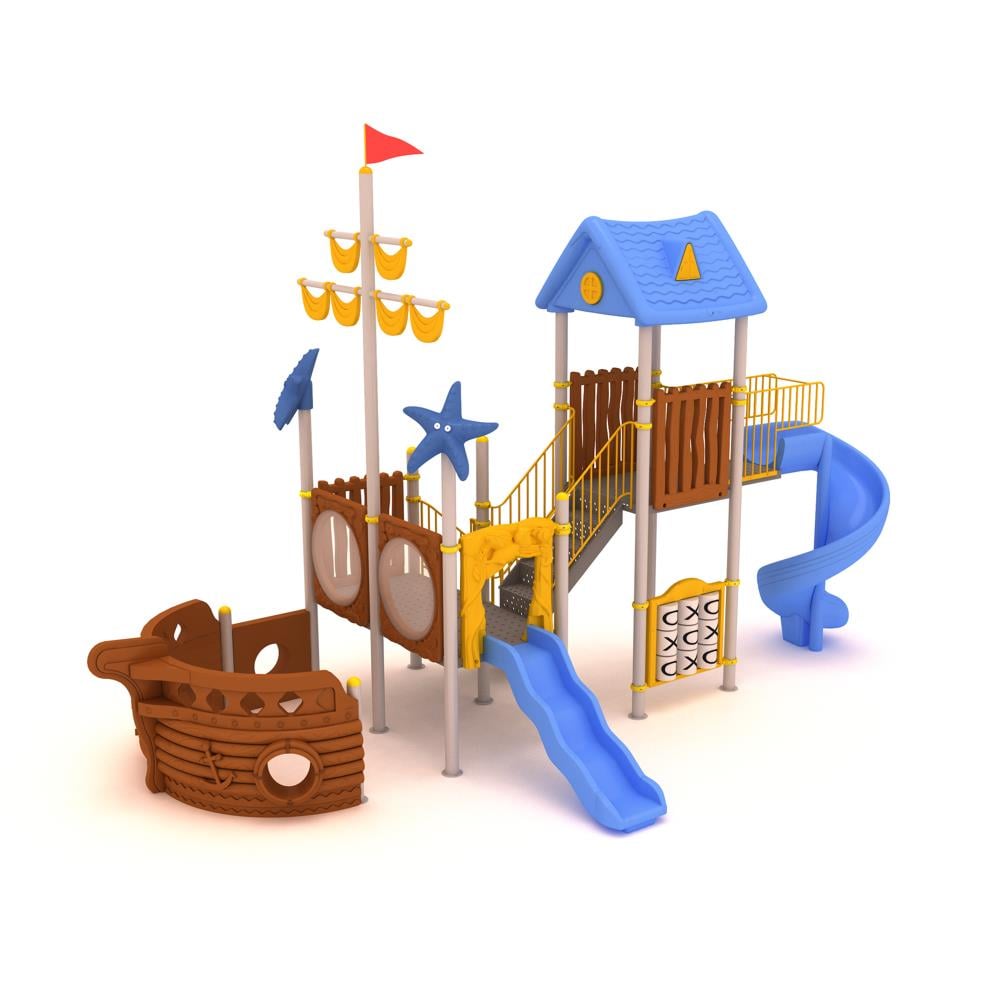 Gemi Temalı Çocuk Oyun Parkı, İki Kuleli 8mx6,5m