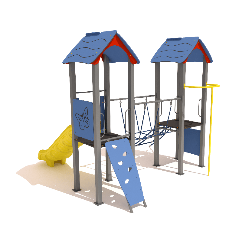 İki Kuleli Halat Köprülü Çocuk Oyun Grubu