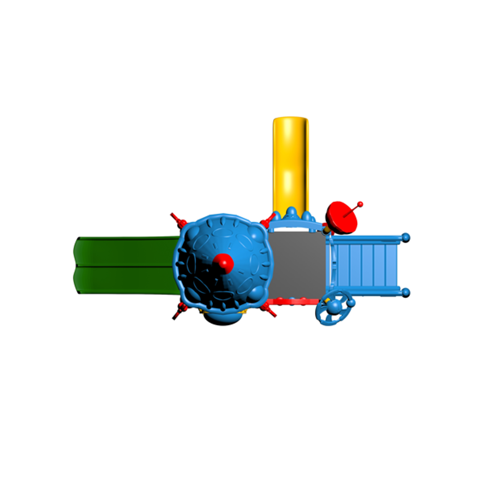 Dış Mekan Çocuk Parkı 5x4m, İki Kaydıraklı Roket Temalı Model