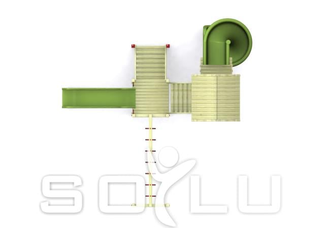 Ahşap Çocuk Oyun Parkı SGT102, Komando Halkalı TOKİ Modeli