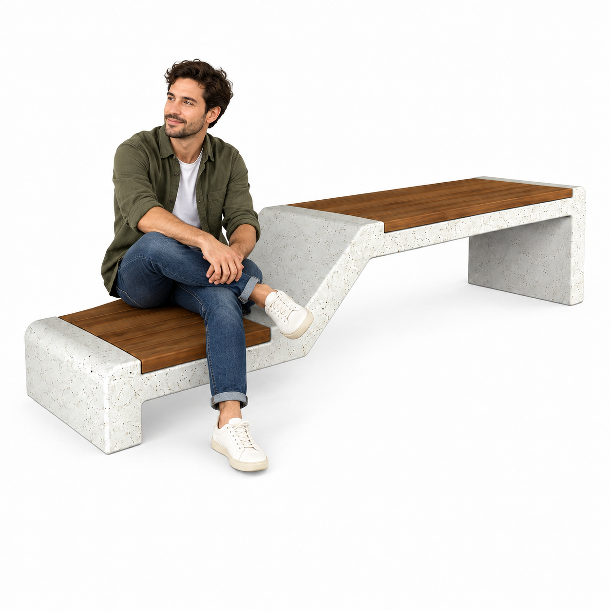 Kademeli Beton Oturma Bankı KMT-300 Modeli