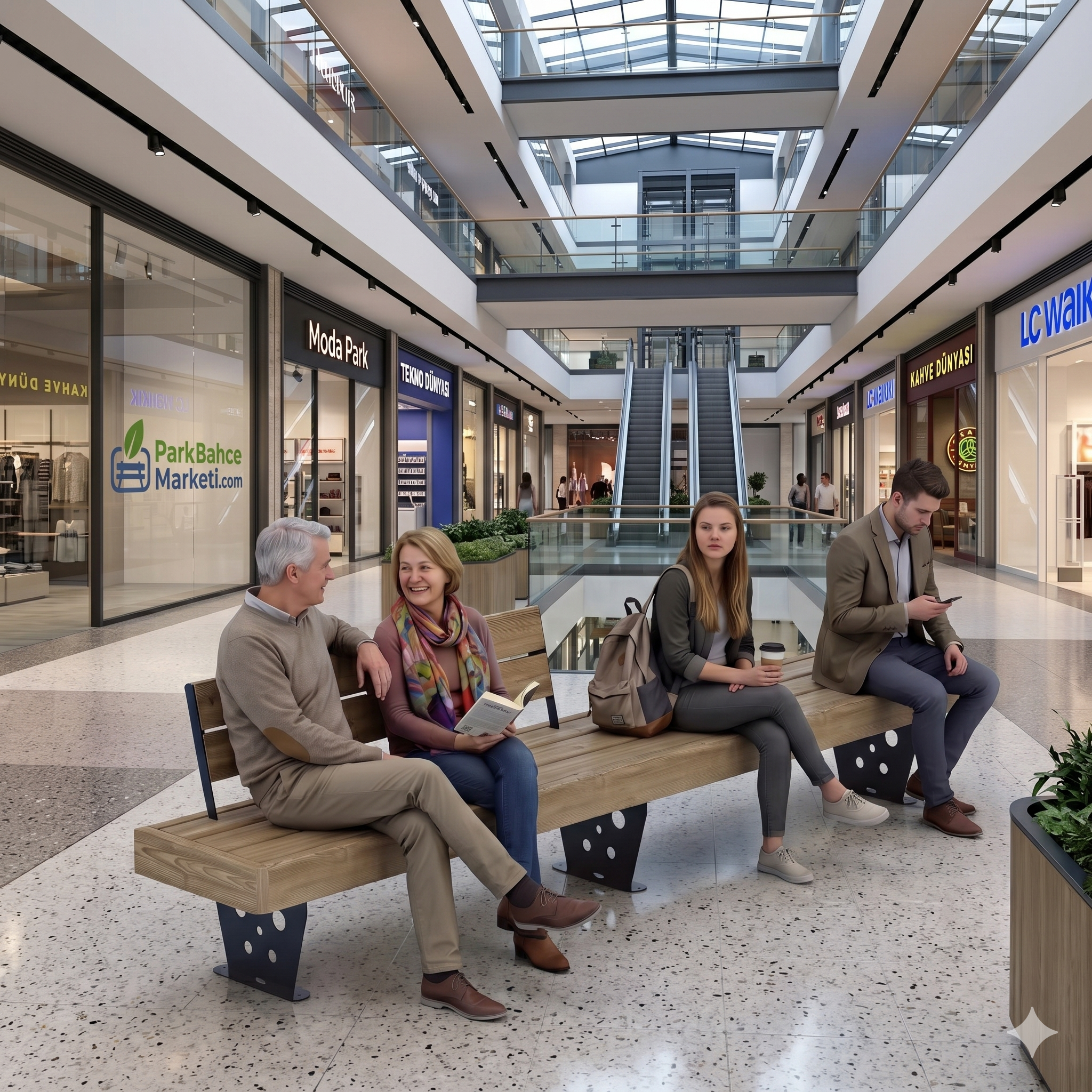 Kısa Sırt Detaylı Kalın Çerçeve Gövdeli Tasarım Bank