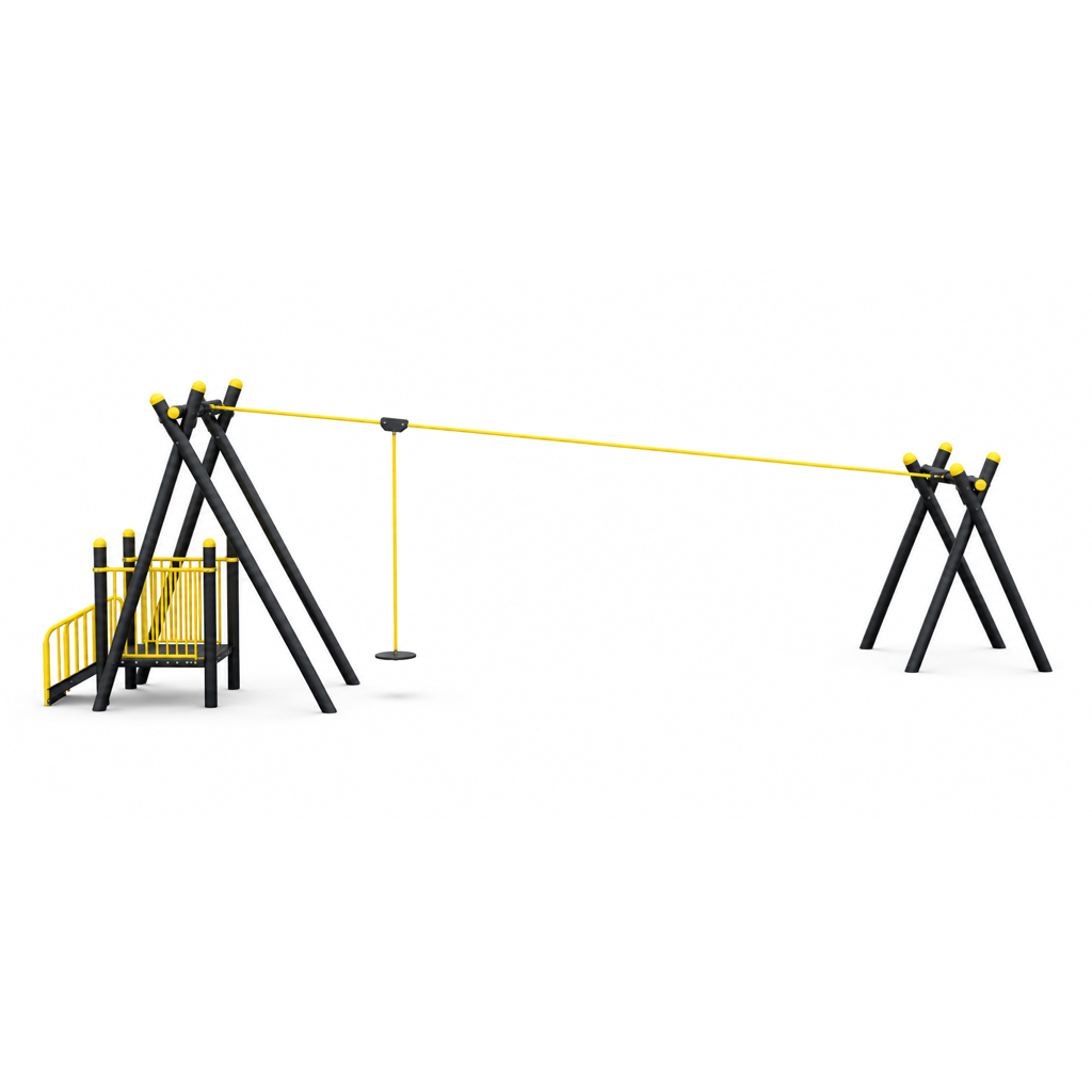 Mini Zip-line Oyun Ünitesi Kontrollü Macera Deneyimi - Teleferik 15 m