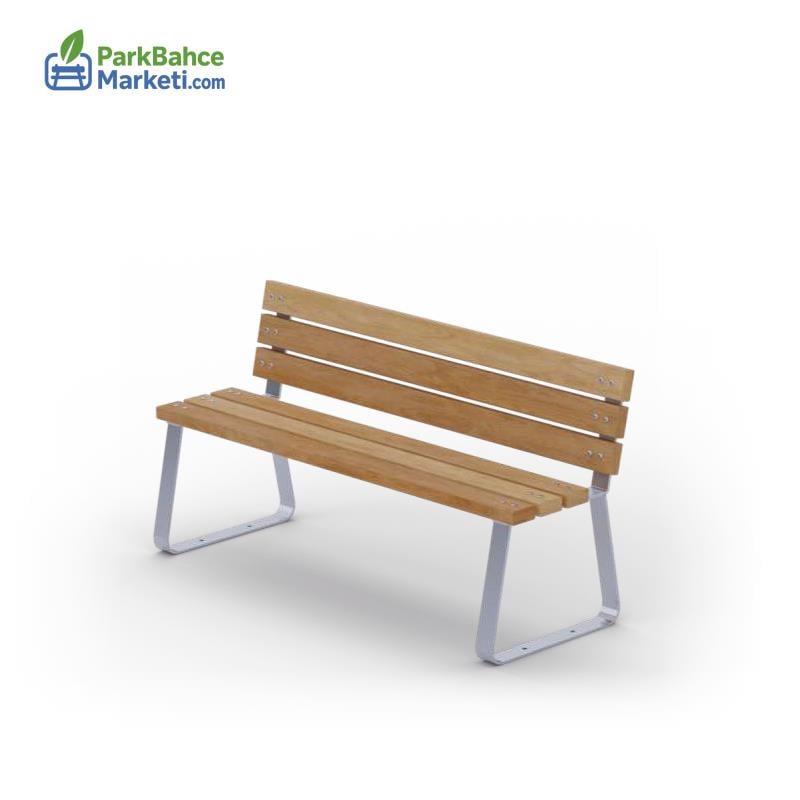 Modern Kavisli Lama Ayaklı Arkalıklı İroko Bank