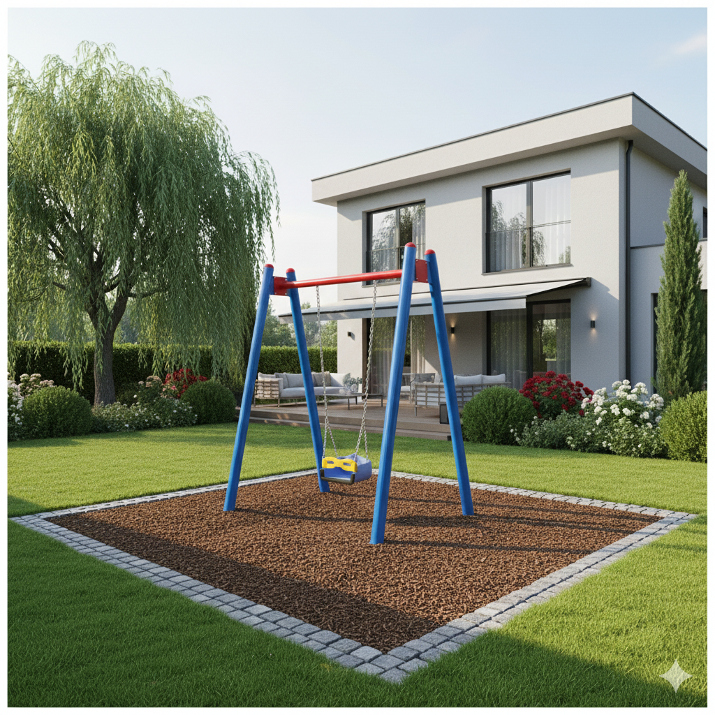 Park Salıncak Tekli, Klasik Salıncak Modeli, Standart Korkuluklu Koltuk