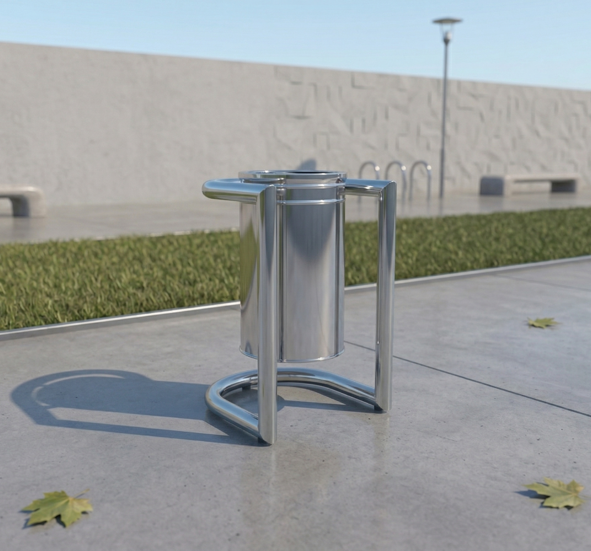 Paslanmaz Çöp Kovası 60cmx30l Küllüklü Model