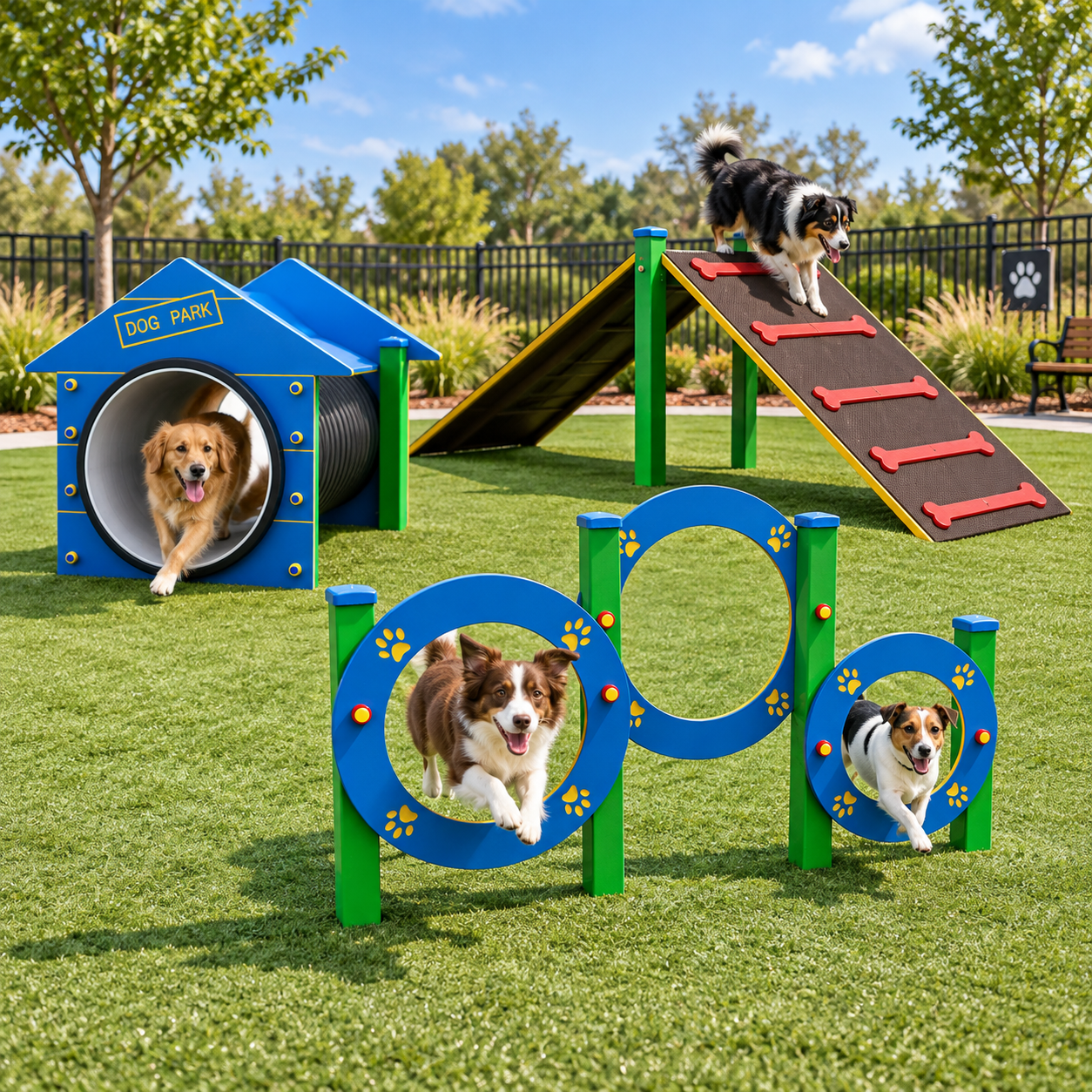PRK-3 Dog Agility Course | Dog Play and Exercise Area