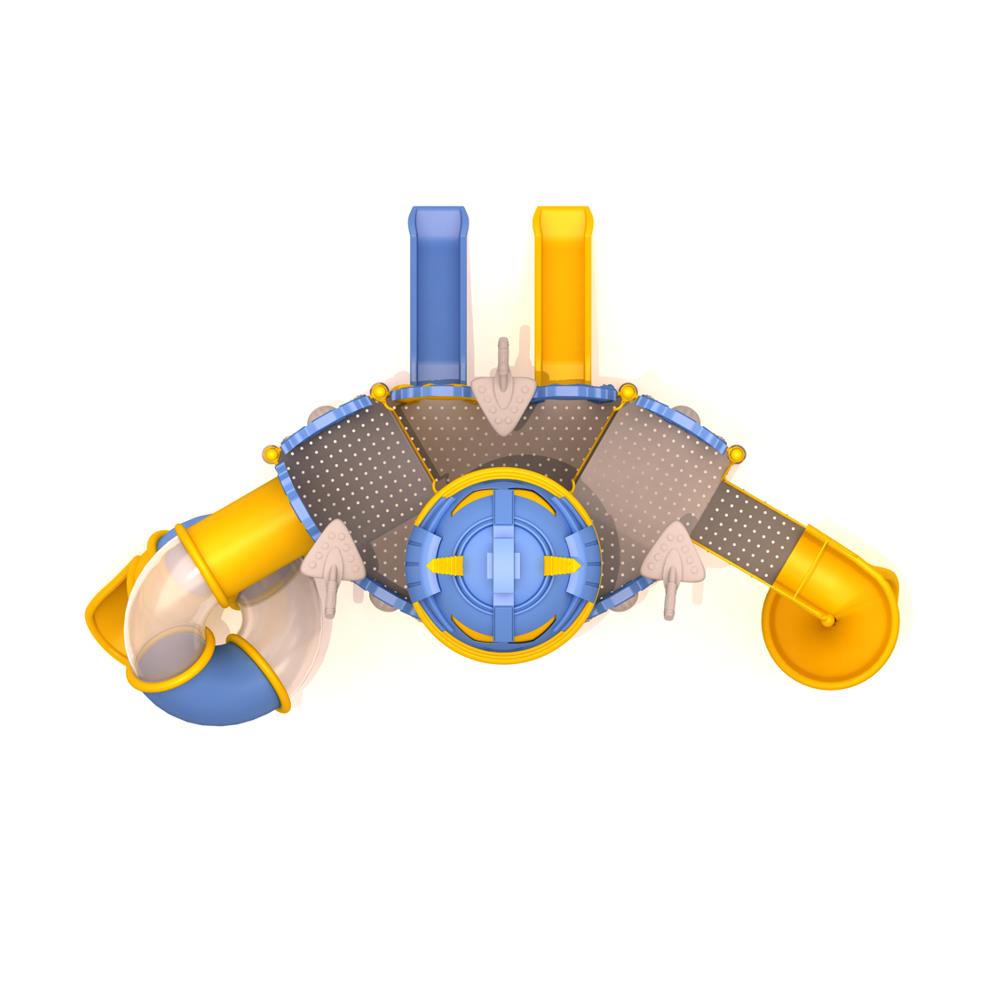 Robot Temalı Çocuk Oyun Parkı 5x8m, Dört Kaydıraklı Model