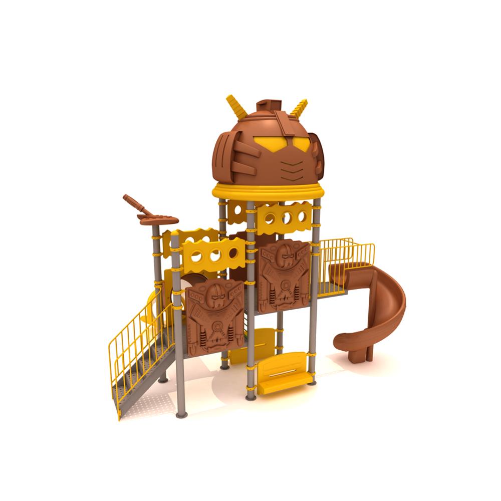 Robot Temalı Çocuk Oyun Parkı 4x6m, İki Kaydıraklı Model