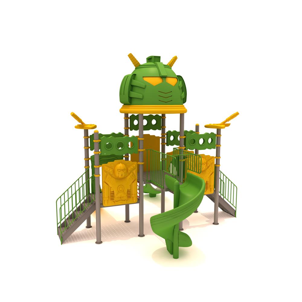 Robot Temalı Çocuk Oyun Parkı, Üç Kuleli Üç Kaydıraklı Robot Oyun Grubu